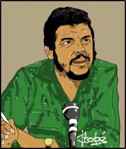 Ilustración de "Che: La estrella en la boina" Biografía gráfica del Che Guevara. Autor: Itobé